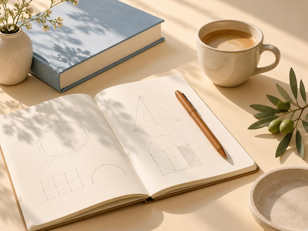 Un cuaderno abierto y materiales para aprender